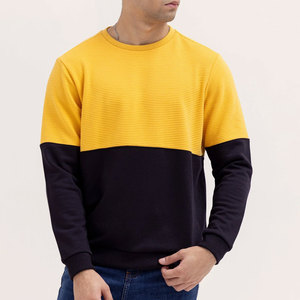 Premium <b>Men</b> Winter Wear Sweatshirt Outdoor Wear Yellow & Black Ribbed Cuff <b>Pullover</b> <b>Men</b> Sweatshirts Wholesale Supplier - Product Image 4