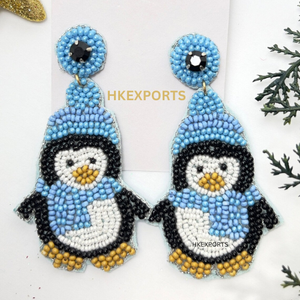 Venta caliente 2025 Pendientes con cuentas de pingüino de Navidad Accesorios de pingüino de Navidad de tendencia - Product Image 3
