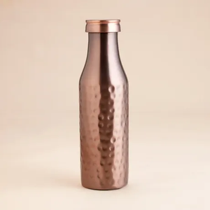Modern Pure Smooth <b>Copper</b> Water <b>Bottle</b> With Curved Shape For Ayurvedic Daily Healthy <b>Drinking</b> - Product Image 5