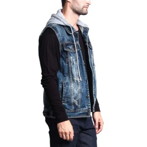 Best Design Customized High Quality Denim <b>Vest</b> for Men Wholesale Casual Wear Breathable and New Style for Winter - Product Image 5