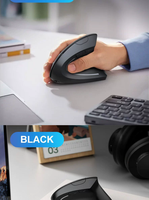 Pasokan grosir stok tersedia pabrik Mouse tangan kanan vertikal generasi ke-5 Mode ganda nirkabel isi ulang