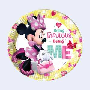 Assiettes jetables Minnie Mouse 19,5 cm 8 pièces Vaisselle de fête Anniversaire enfant - Product Image 1