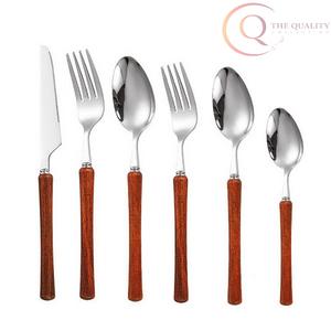 Elegant Wooden <b>Cutlery</b> Set Reusable Eco Conscious Tableware with Polished Wooden Spoon Fork Knife for Daily Meals - Product Image 5