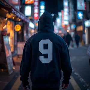 Sudadera con Capucha Estilo Urbano, Tejido Grueso, con Estampado Gráfico de Números Únicos y Opciones de Diseño Personalizado OEM/ODM - Product Image 2
