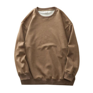 Sweat-shirt à col rond pour homme de qualité supérieure, 100% coton, toucher de laine fine, léger, respirant, décontracté, pull, streetwear, vente en gros - Product Image 4