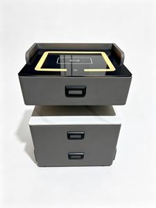 Modern Wooden Nightstand With combination lock Bluetooth Audio <b>Table</b> Wireless <b>Charging</b> <b>Bedside</b> Side <b>Table</b> for Bedroom - Product Image 2