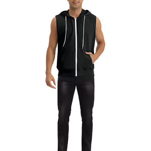 <b>Men's</b> Summer <b>Sleeveless</b> <b>Hoodie</b> Quick Dry Breathable Gym Fitness Training Pants Comfortable Sports Running Top <b>men's</b> hoodies - Product Image 2