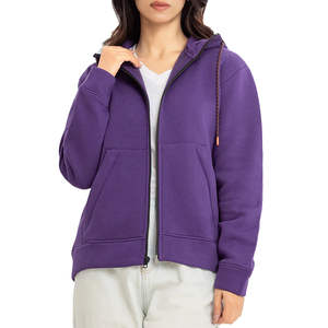 Sweat à capuche élégant pour femme, sweat à capuche décontracté à fermeture éclair, veste de style universitaire, polaire léger, softshell, rembourrage en coton, streetwear, confortable toute la journée - Product Image 1
