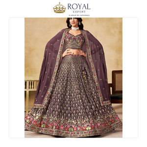 Distribuidor Mayorista de Ropa de Boda, Colección de Ropa India Tradicional, Lehenga Choli de Georgette con Bordado en Venta - Product Image 3