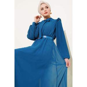 Robe à manches plissées Petrol - Product Image 2