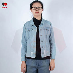 Veste en jean pour femmes Nouveau design tendance Couture durable Tissu doux au toucher Fournisseur en gros - Product Image 2