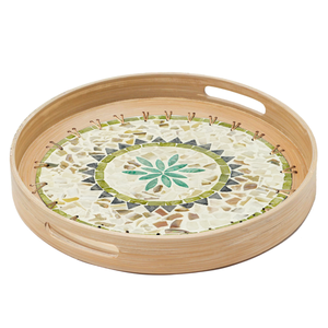 Haute bonne qualité bambou rotin plateaux ensemble Table servant plateaux décoratifs maison durable tissé sûr maison stockage organisateur - Product Image 3