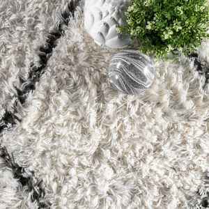 Alfombra Rectangular de Pelo Largo, Lana de Nueva Zelanda, Hecha a Mano, Estilo Moderno, Resistente a las Manchas y Antideslizante, Antibacteriana, para Uso Doméstico - Product Image 4