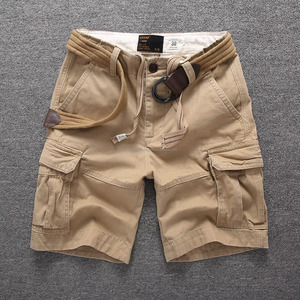 Shorts cargo en coton pour hommes, impression personnalisée de haute qualité, vente en gros, 6 poches, cordon de serrage, respirant, fabrication OEM - Product Image 3