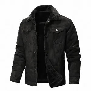 Chaqueta de piel de cuero Formal para hombre de Venta caliente para Otoño Invierno cierre de cremallera estilo de calle alta con patrón de letras - Product Image 3