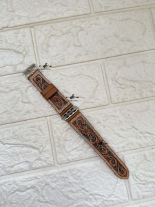 สายนาฬิกาหนังคุณภาพดีดีไซน์หรูสายนาฬิกาเปลี่ยนลายดอกไม้แนวตะวันตกสไตล์โบฮีเมียนดีไซน์แบบกำหนดเอง - Product Image 2