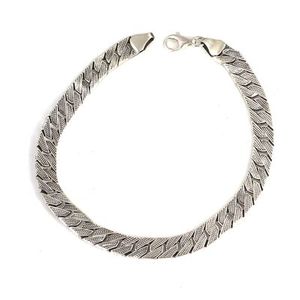 Bracelet en argent sterling 925 gravé, finition mate, chaîne à maillons fins pour homme, à porter tous les jours - Product Image 2