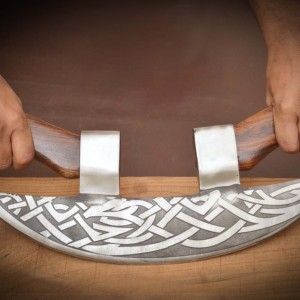 Venta al por mayor personalizada industrial de alta calidad OEM ODM servicio Pizza Axe hecho en fábrica barato bajo precio hecho a mano de acero inoxidable - Product Image 4