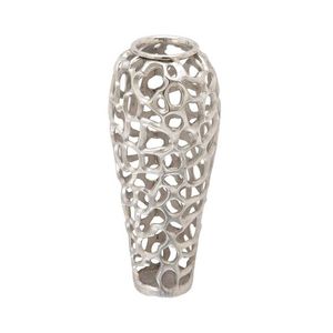 Unique Flower Vase TQC Silver Finishing Casting Aluminum Modern Eco-Friendly <b>Tabletop</b> Flower Vase Best Selling Living Room Decor - Product Image 1