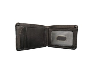 Tarjetero personalizado de alta calidad para hombre, minicartera inteligente y delgada de cuero genuino con cierre plegable, ligera y con bloqueo RFID - Product Image 4