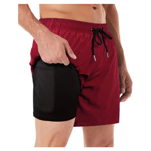 Pantalones cortos deportivos de verano al por mayor, pantalones cortos de nailon y poliéster para correr con logotipo personalizado para hombre - Product Image 4