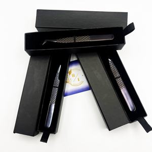 Pince à cils en acier inoxydable écologique avec bouts pointus Diamant Strong Grip Lash Extension Tool Plasma Black - Product Image 6