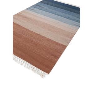 Alfombra Rectangular Tejida a Mano de Lana Indusbar, Diseño Abstracto a Rayas Rojo Naranja, para Entrada del Hogar -ADWL-13223 9x12 - Product Image 2