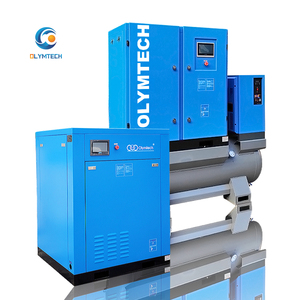 Yüksek verimli dört bir 16bar 15KW 22KW lazer vida hava kompresörü tankı hava kurutucu 16 bar vida hava kompresörü invertör ile - Product Image 1