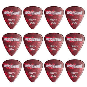 5 plectres de guitare, lot de 12, plectres de qualité supérieure en celluloïd, pour guitares acoustiques, électriques et basses, 0,96 mm - Product Image 1