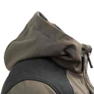 Black <b>Camo</b> Outdoor Softshell Hoodie Water Resistant Windproof Lightweight <b>Jacket</b> for Camping Running and Travel - Product Image 3