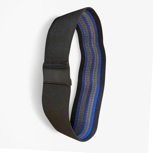 Bandas de botín circulares de cadera de tela de gimnasio con logotipo personalizado con bucle de látex ajustable de resistencia pesada para fitness - Product Image 4