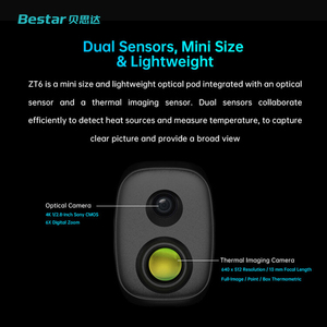 ZT6ออพติคอลพ็อดเซ็นเซอร์คู่ขนาดเล็ก4K, 6X 8MP ซูมดิจิตอล gimbal กล้อง640x512ความแม่นยำสูง PTZ H.265 <span class=keywords><strong>microSD</strong></span> - Product Image 2