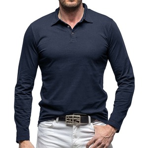 Camiseta OEM de talla grande para hombre, cómoda, cuello redondo, manga larga, diseño serigrafiado, tejido de punto transpirable, 100% algodón - Product Image 1