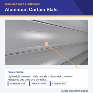 <span class=keywords><strong>Porte</strong></span> à enroulement électrique en alliage <span class=keywords><strong>d</strong></span>'aluminium sur mesure, résistante au vent et sécurisée, pour usine, entrepôt, devanture <span class=keywords><strong>de</strong></span> magasin - Product Image 2