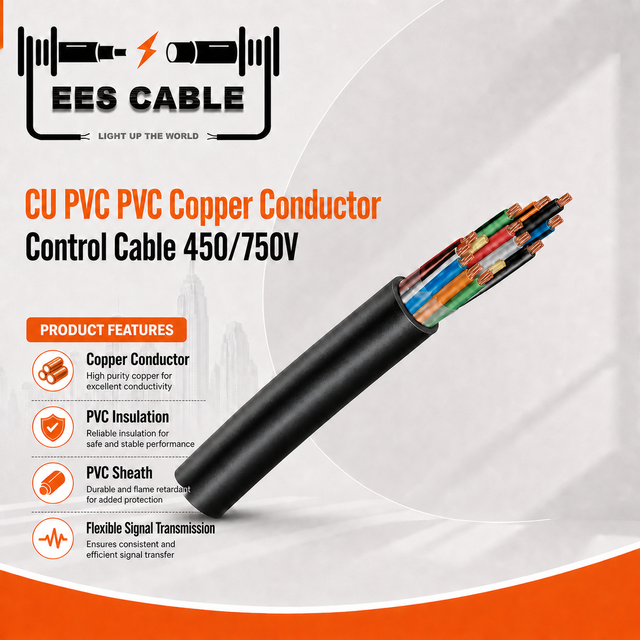 CU PVC PVC 450/750V Copper Conductor PVC Insulated PVC Sheathed Multicore Industrial Control and Instrumentation Cable