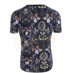 Men's Quick Dry O-Neck Gym Fitness Training Tee Shirt Custom Sublimation T-Shirt with Pattern Printing for Best Quality - Product Image 4