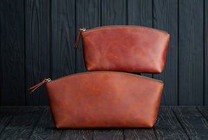Bolsa de maquillaje de cuero personalizable al por mayor impermeable con cremallera de viaje portátil para mujer - Product Image 2