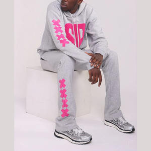 Ensemble de survêtement unisexe avec sweat-shirt et pantalon de jogging OEM, survêtement ample en 2 pièces, costume de sport personnalisé avec logo au dos - Product Image 2