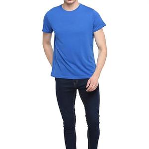 Diseño en blanco Estampado sólido Jersey Tela 200 gramos Poliéster/Algodón hombres camiseta casual - Product Image 3