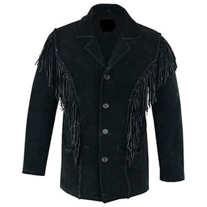 Meilleurs modèles Vestes d'hiver pour hommes Tailles personnalisées Veste de haute qualité pour homme Vente directe d'usine Vestes en cuir à franges pour homme - Product Image 1