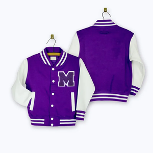 Custom Logo <b>Vintage</b> Leather Sleeve <b>Varsity</b> <b>Jacket</b> for Men Long Winter Baseball Letterman <b>Jackets</b> Wool Embroidery Canvas New - Product Image 1