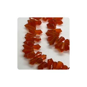 ลูกปัดหินควอตซ์เจียระไนแบบคาร์เนเลี่ยนสีแดงคุณภาพพรีเมี่ยมขนาด4มม. สำหรับ8in เครื่องประดับ - Product Image 4