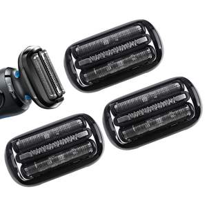 Paquete de 3 cabezales de repuesto para afeitadora eléctrica de doble cuchilla para hombre, para afeitado facial, mini afeitadora rotativa con función lavable - Product Image 3