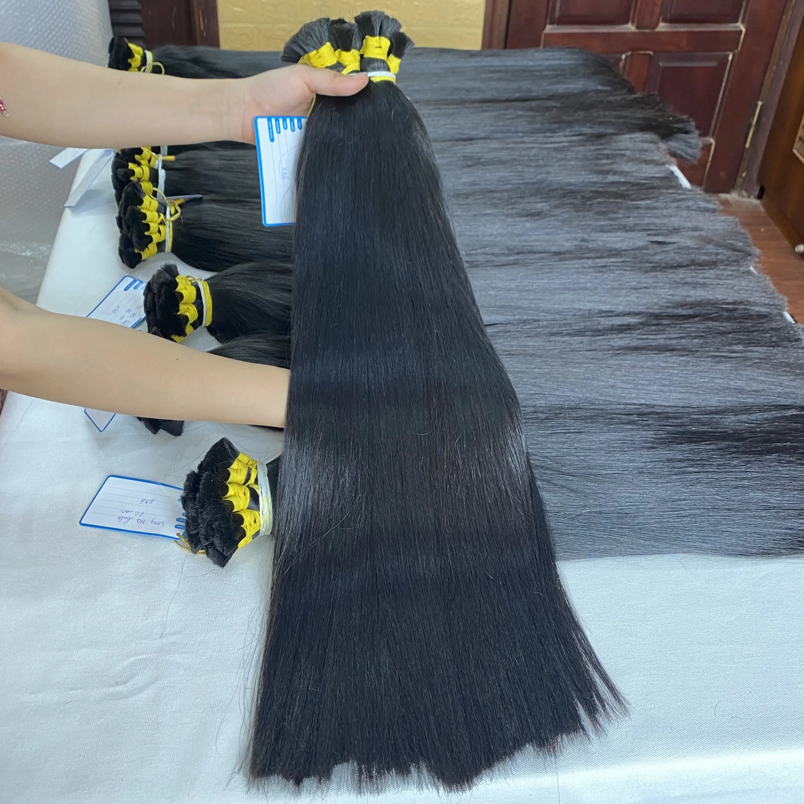 Чистые необработанные объемные волосы, оптовая цена для роскошного салона, один донор, материал для волос