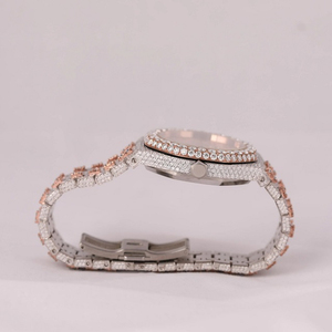 Vente en gros Montre-bracelet unisexe de luxe en diamant glacé Montre automatique mécanique en moissanite pour hommes et femmes - Product Image 4