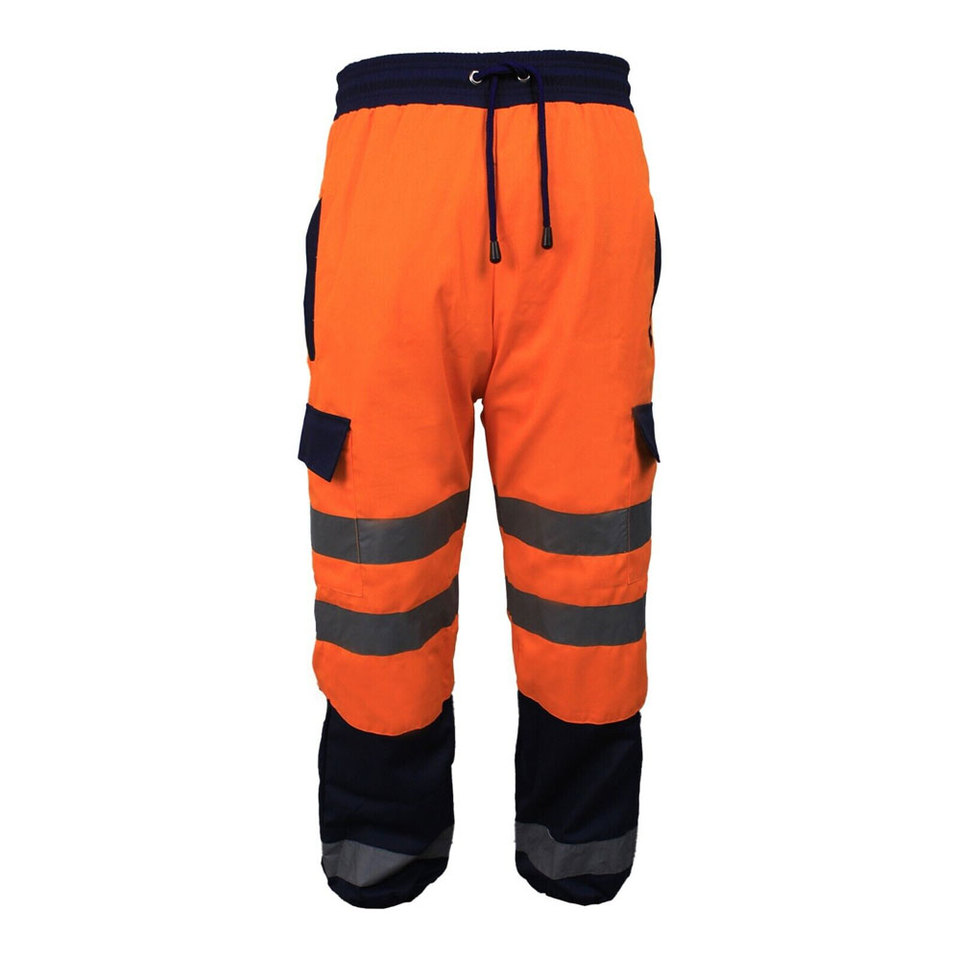 Hi Viz Vis Bottoms Work Wear Trousers Safety Combat Reflective Pants Customized Multi-pockets Cargo Trousers