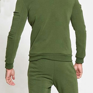 Logo personnalisé 100% Sweat à capuche épais en coton de qualité supérieure et pantalon de survêtement Jogger Sets Fleece 2 Pieces Tracksuit - Product Image 4