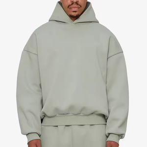 Sudadera con capucha de lujo 2026 de corte holgado y corto, de algodón grueso de 500 g/m² para hombre, de peso pesado - Product Image 3