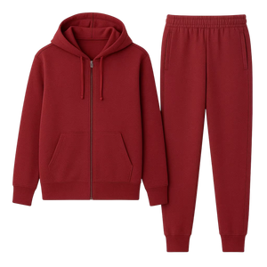 ชุดวอร์มกีฬาฤดูหนาวผู้ชายคุณภาพสูง ผ้าฝ้ายฟลีซ 100% ระบายอากาศได้ดี วัสดุคุณภาพสูง รับสกรีนโลโก้ - Product Image 1