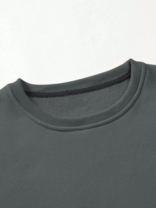 Sudadera Personalizada con Cuello Redondo, Hombros Caídos, Logotipo Impreso Personalizado, Venta al Por Mayor, Sudaderas Básicas para Hombre - Product Image 5